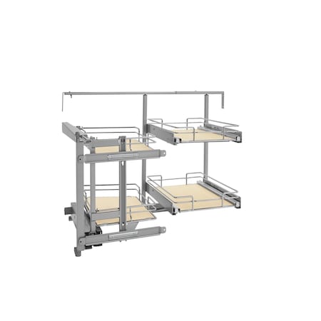Rev-A-Shelf Steel, Light Brown, 33.86 in W, 26.22 in H, 19.52 in L, Light Brown 599-18-LMP